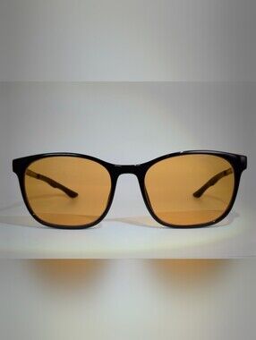 Tenacity. Rectangular Acetate Black Frame. Ratchet Temple Tips, Adjustable.